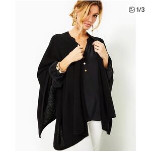 Lilly Pulitzer Cashmere Terri Wrap Black